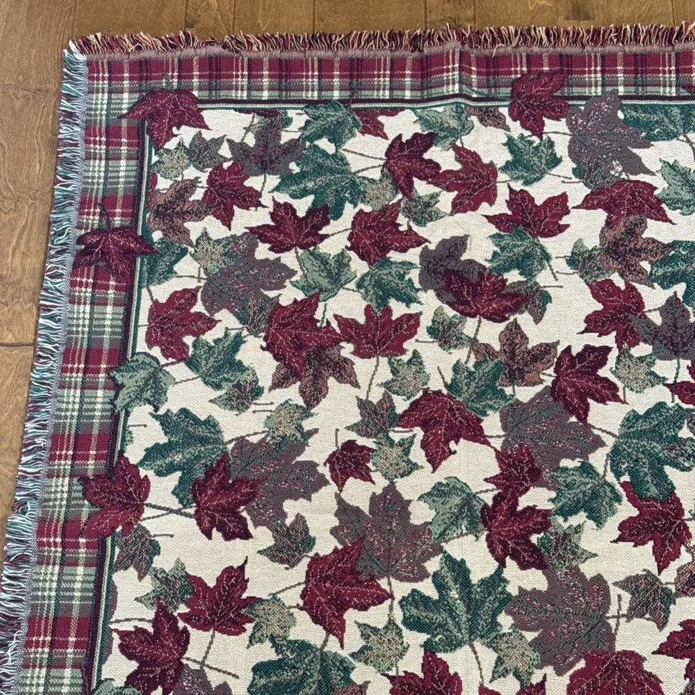 Vintage Bob Timberlake Tapestry Throw Blanket American Cabin Floral 66